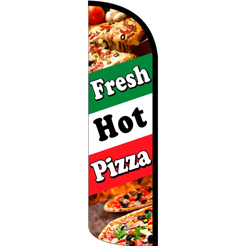 Fresh Hot Pizza Semi-Custom Feather Swooper Flag