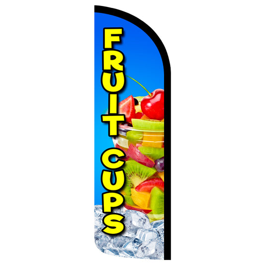 Fruit Cups Semi-Custom Feather Swooper Flag