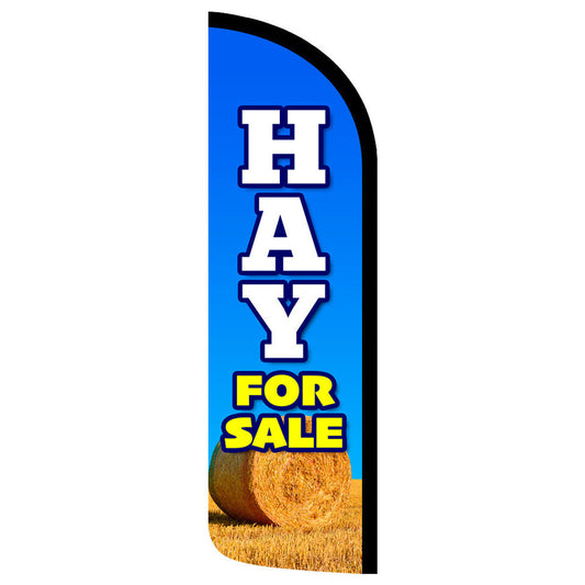Hay For Sale Semi-Custom Feather Swooper Flag
