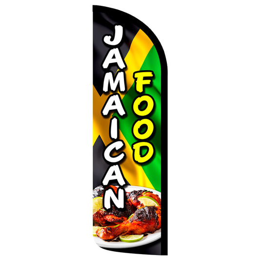 Jamaican Food Semi-Custom Feather Swooper Flag