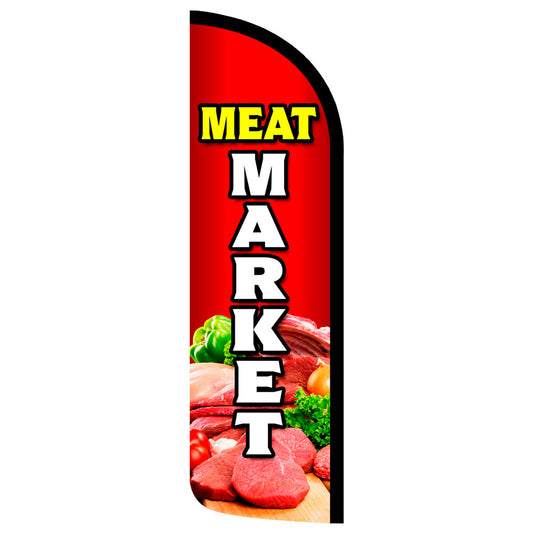 Meat Market Semi-Custom Feather Swooper Flag