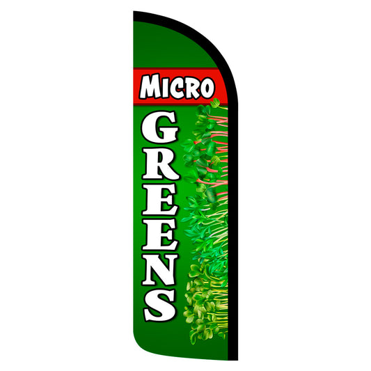 Micro Greens Semi-Custom Feather Swooper Flag