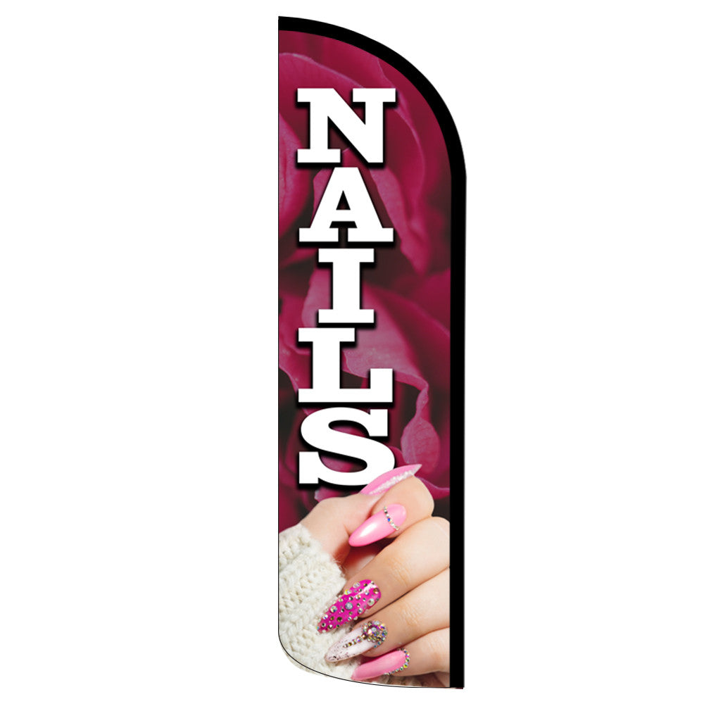 Nails Semi-Custom Feather Swooper Flag