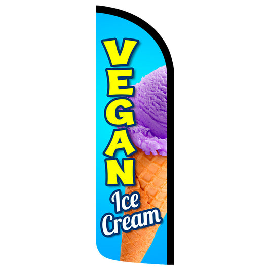 Vegan Ice Cream Semi-Custom Feather Swooper Flag