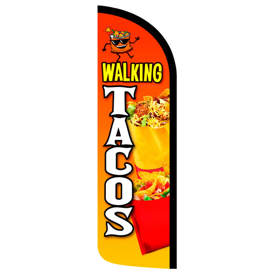 Walking Tacos Semi-Custom Feather Swooper Flag