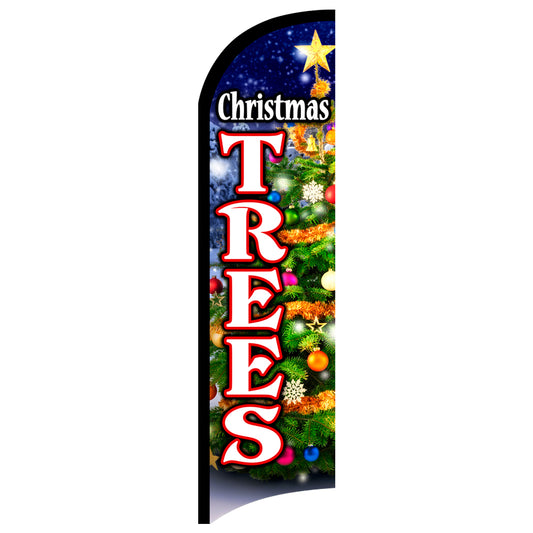 Christmas Trees Semi-Custom Feather Swooper Flag