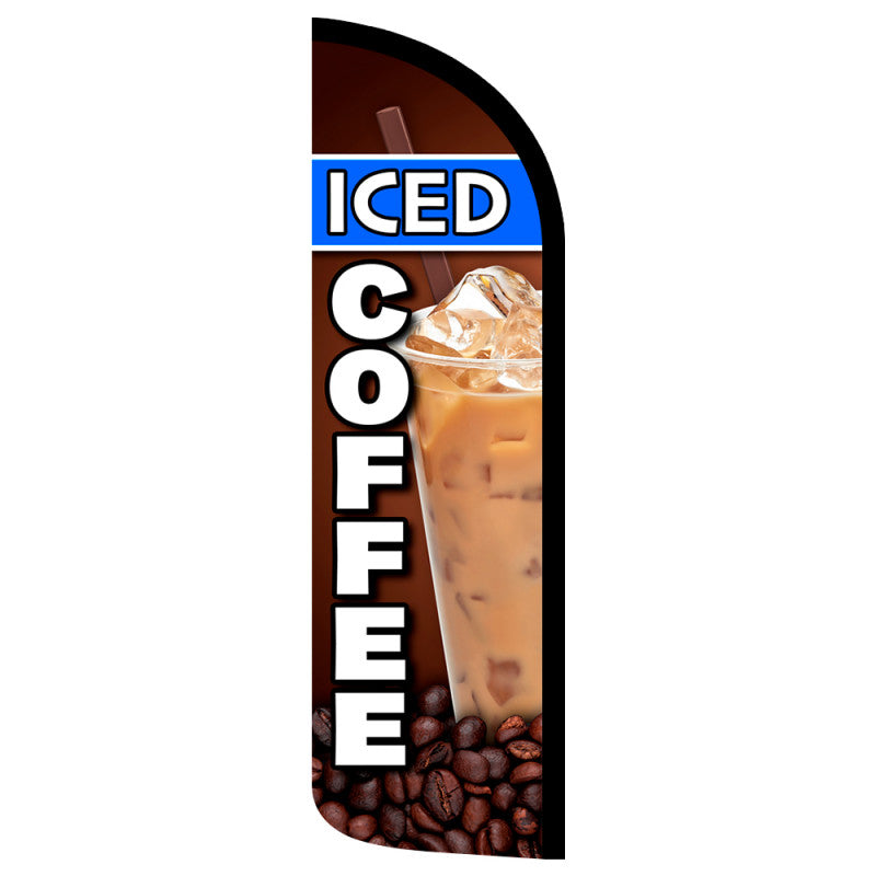 Iced Coffee Semi-Custom Feather Swooper Flag