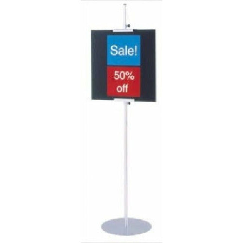 Frameless Poster Sign Stand: 72" H, Round Base