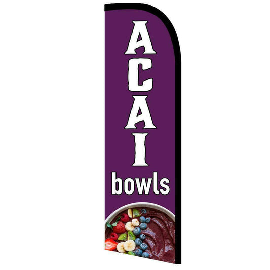 Acai Bowls  Premium Feather Swooper Flag