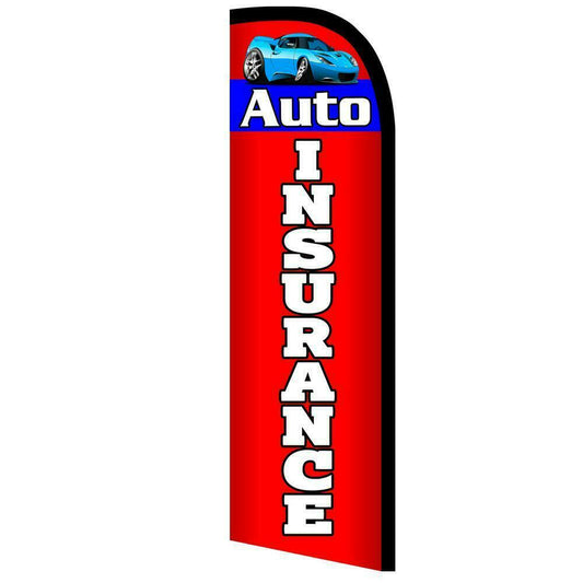 Auto Insurance Semi-Custom Feather Swooper Flag