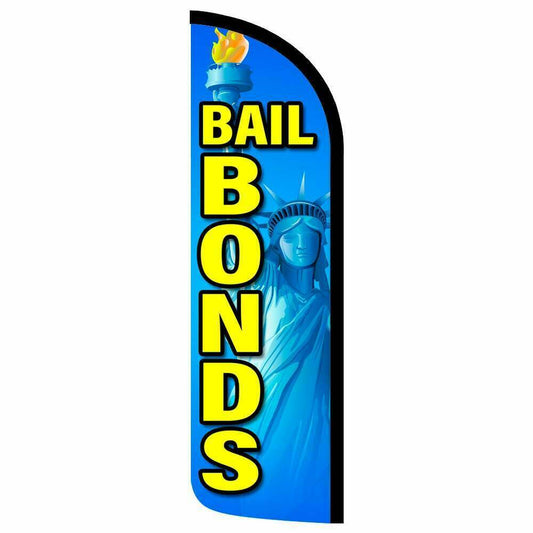 Bail Bonds Semi-Custom Feather Swooper Flag