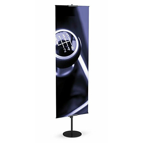 Classic Adjustable Floor Banner Stand, Round Base