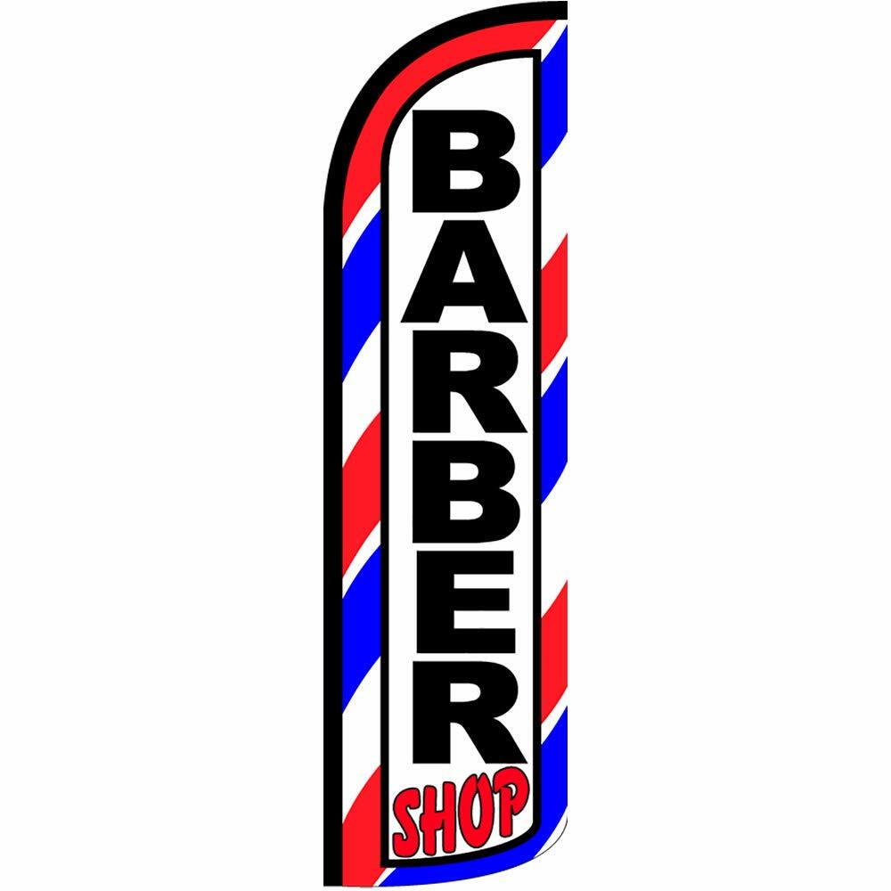 Barber Shop (Pole) Feather Swooper Flag