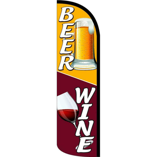 Beer Wine Semi-Custom Feather Swooper Flag