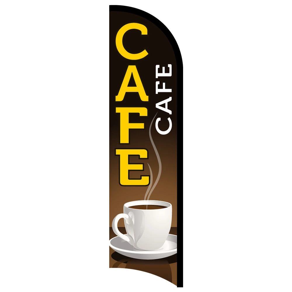 Cafe Semi-Custom Feather Swooper Flag