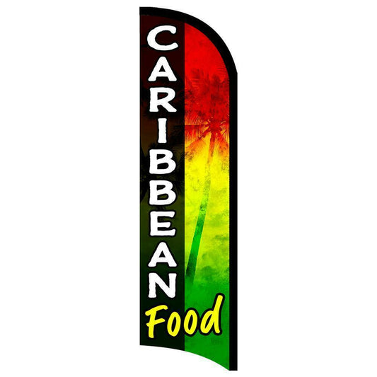 Caribbean Food Semi-Custom Feather Swooper Flag