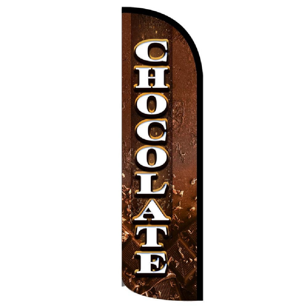 Chocolate Semi-Custom Feather Swooper Flag