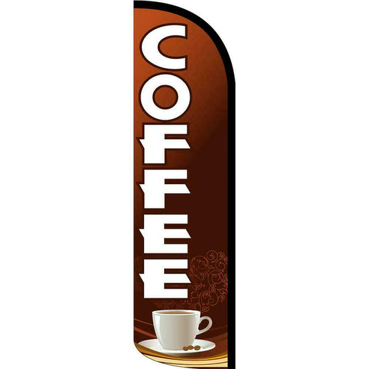 Coffee Semi-Custom Feather Swooper Flag