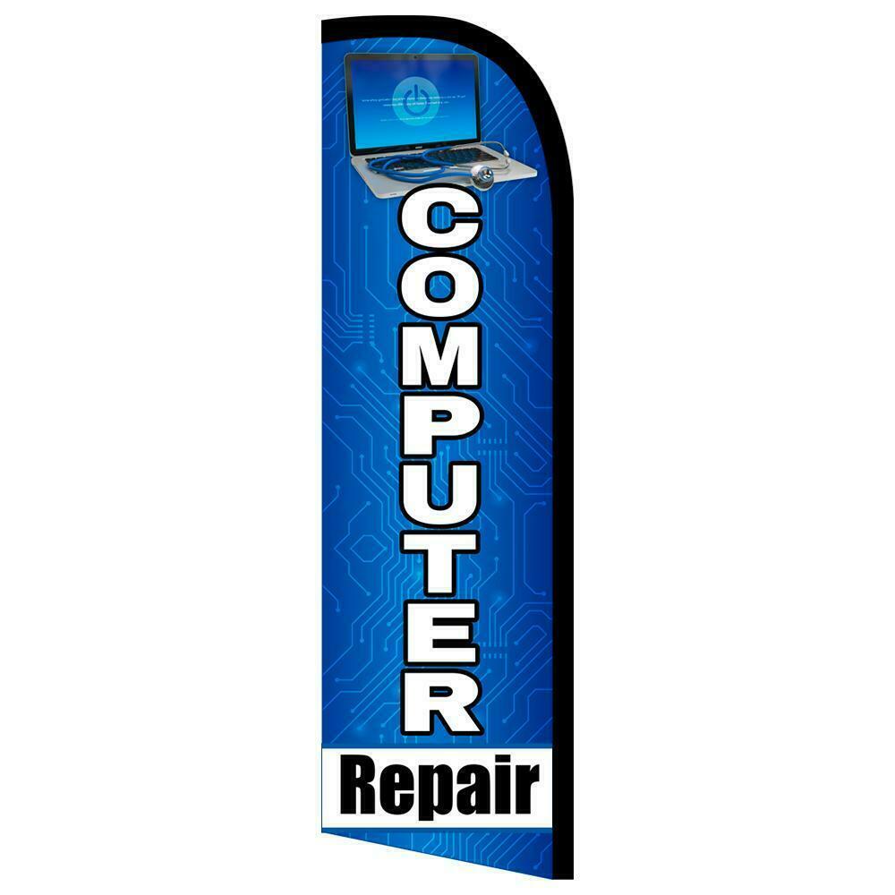 Computer Repair Semi-Custom Feather Swooper Flag