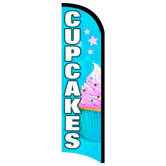 Cupcakes Semi-Custom Feather Swooper Flag