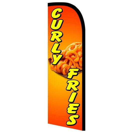 Curly Fries Semi-Custom Feather Swooper Flag