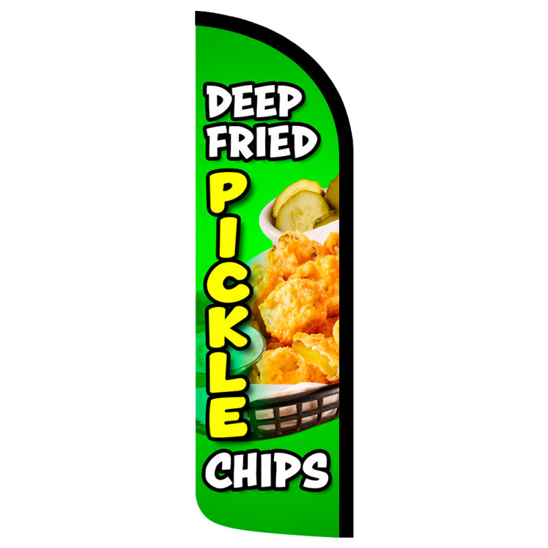 Deep Fried Pickle Chips Semi-Custom Feather Swooper Flag