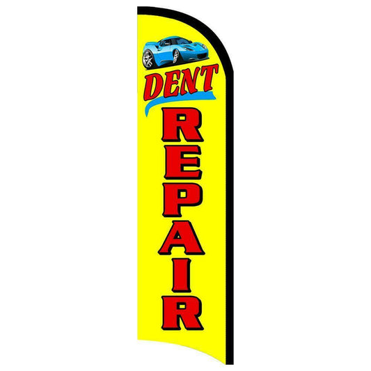 Dent Repair Semi-Custom Feather Swooper Flag