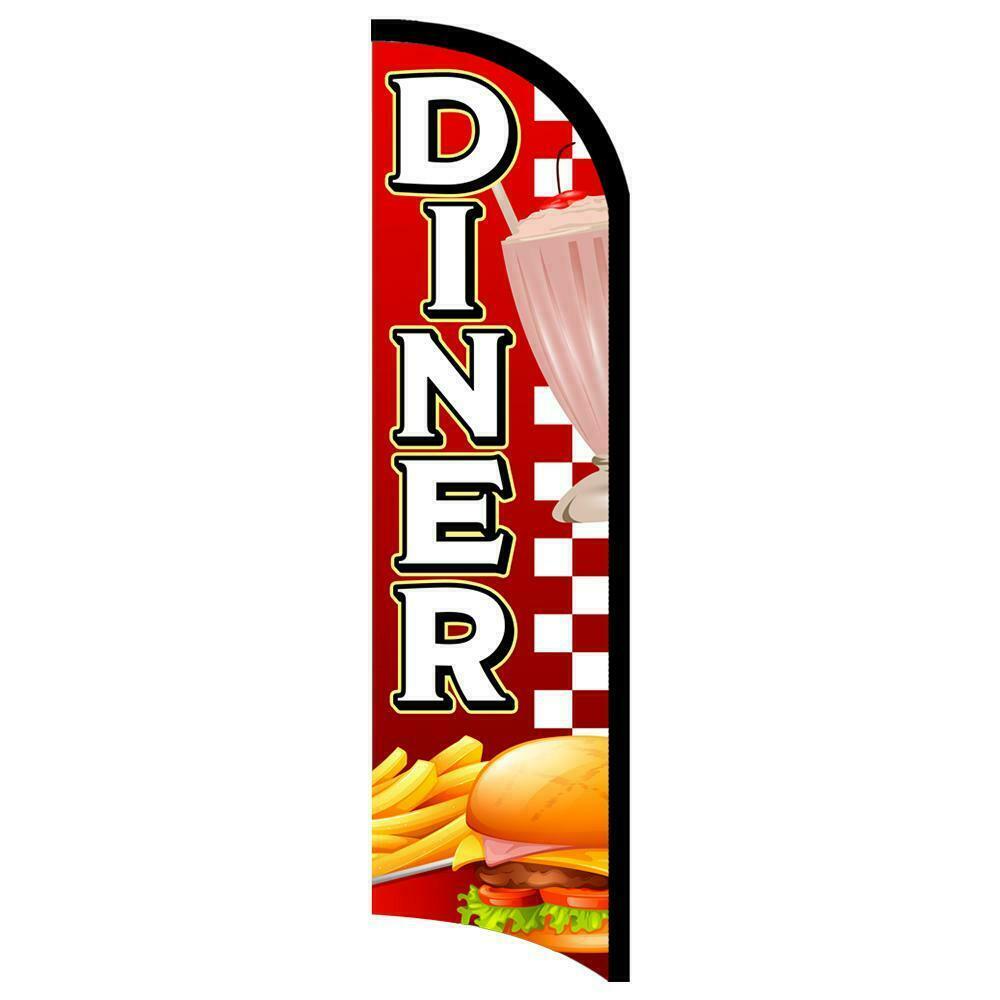 Diner Semi-Custom Feather Swooper Flag