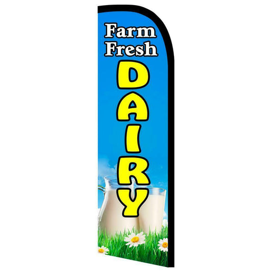 Farm Fresh Dairy Semi-Custom Feather Swooper Flag