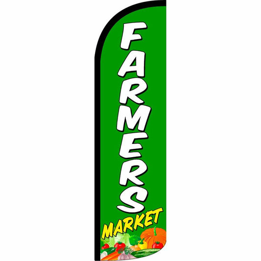 Farmers Market Feather Swooper Flag
