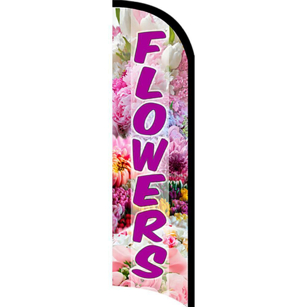 Flowers Semi-Custom Feather Swooper Flag