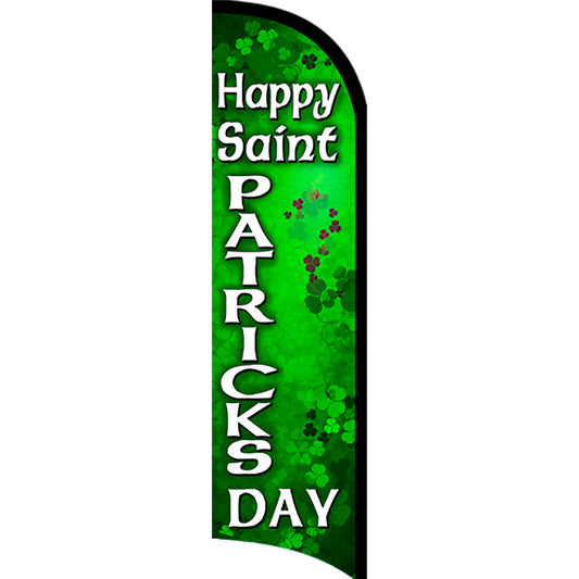 Happy St. Patrick's Day Semi-Custom Feather Swooper Flag