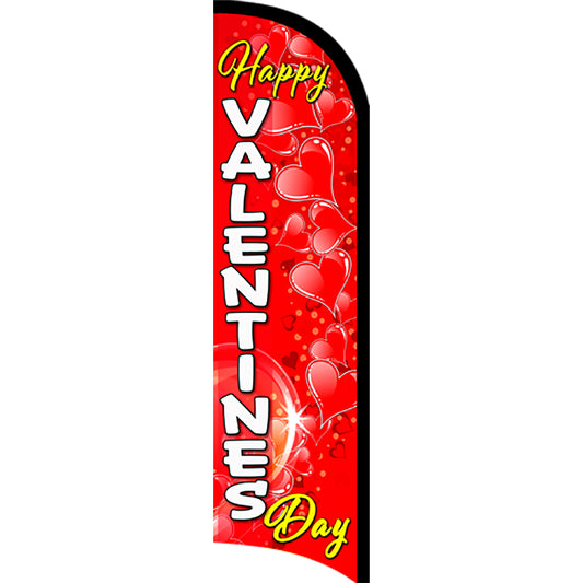 Happy Valentine's Day Semi-Custom Feather Swooper Flag