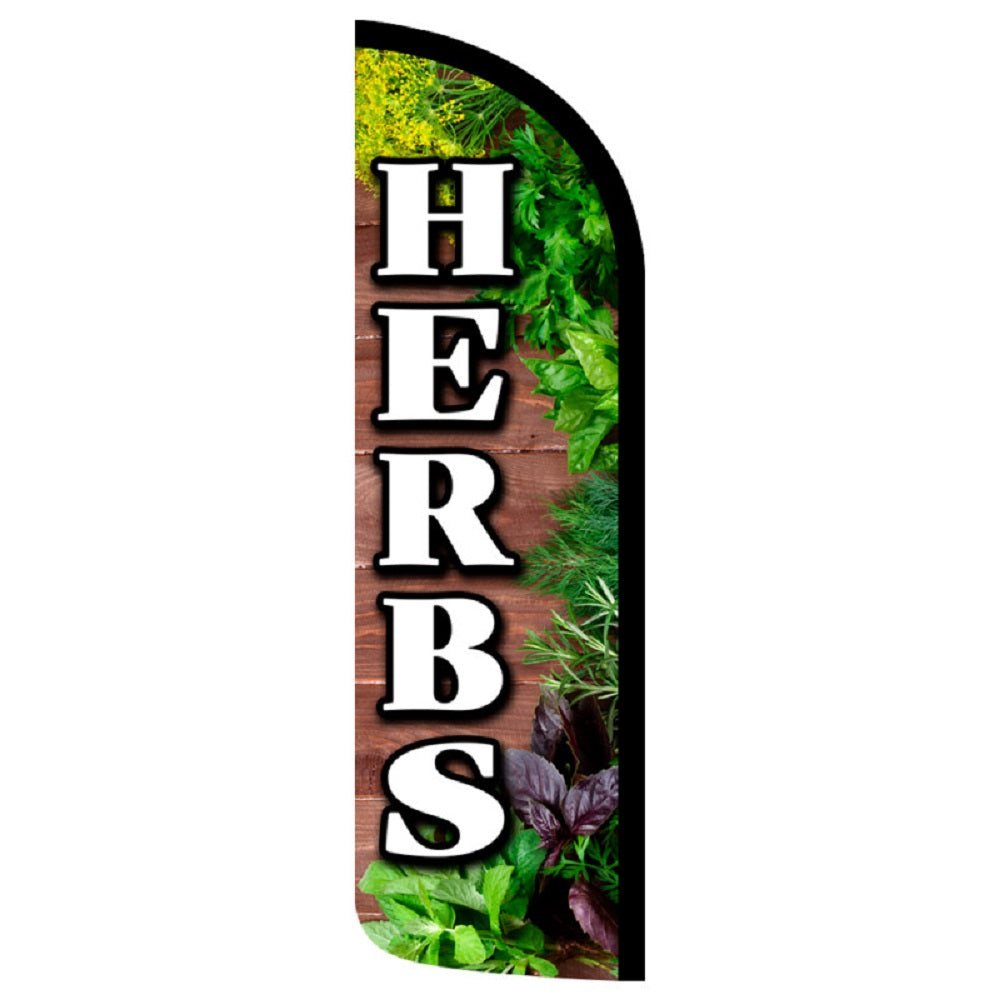 Herbs Semi-Custom Feather Swooper Flag