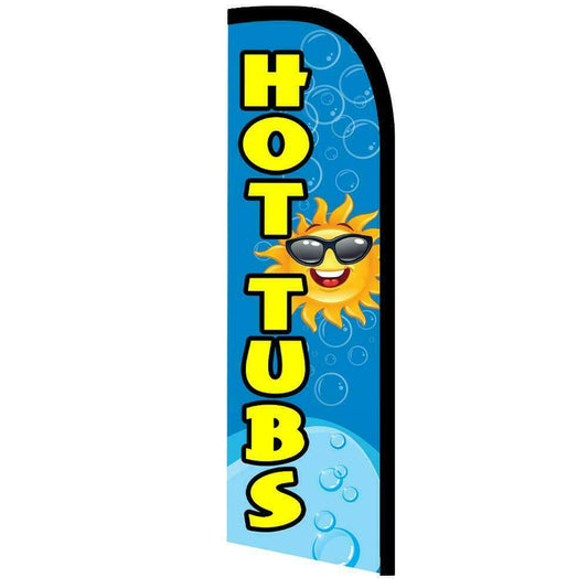 Hot Tub Semi-Custom Feather Swooper Flag