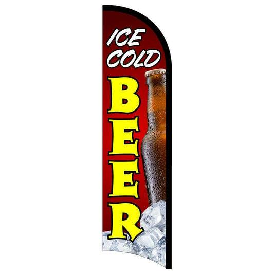 Ice Cold Beer Semi-Custom Feather Swooper Flag