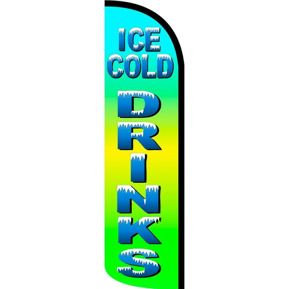 Ice Cold Drinks (Gradient) Semi-Custom Feather Swooper Flag