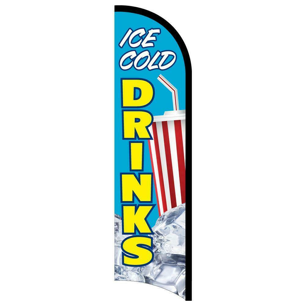 Ice Cold Drinks Semi-Custom Feather Swooper Flag