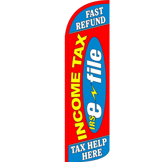 Income Tax E File Semi-Custom Feather Swooper Flag