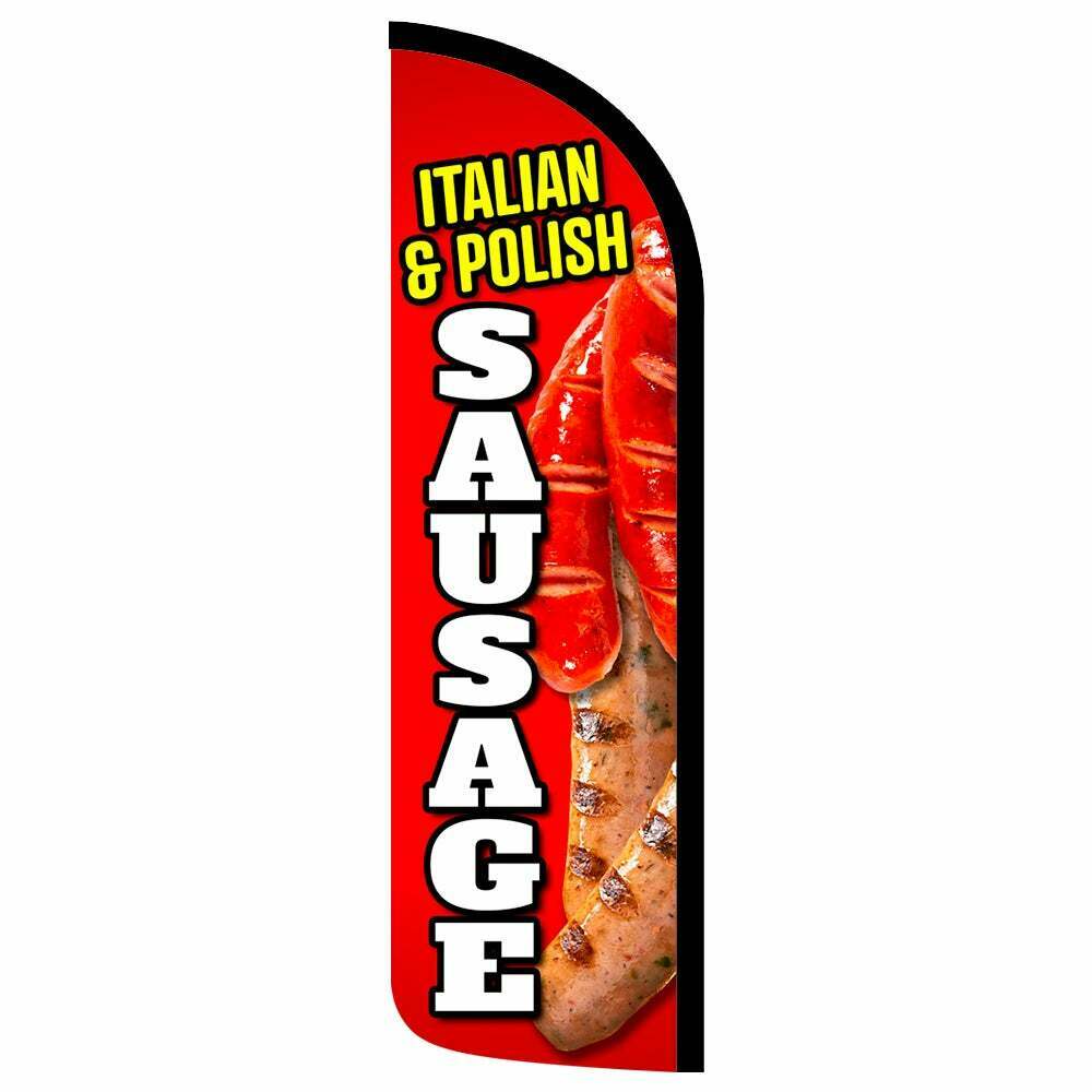 Italian & Polish Sausage Semi-Custom Feather Swooper Flag