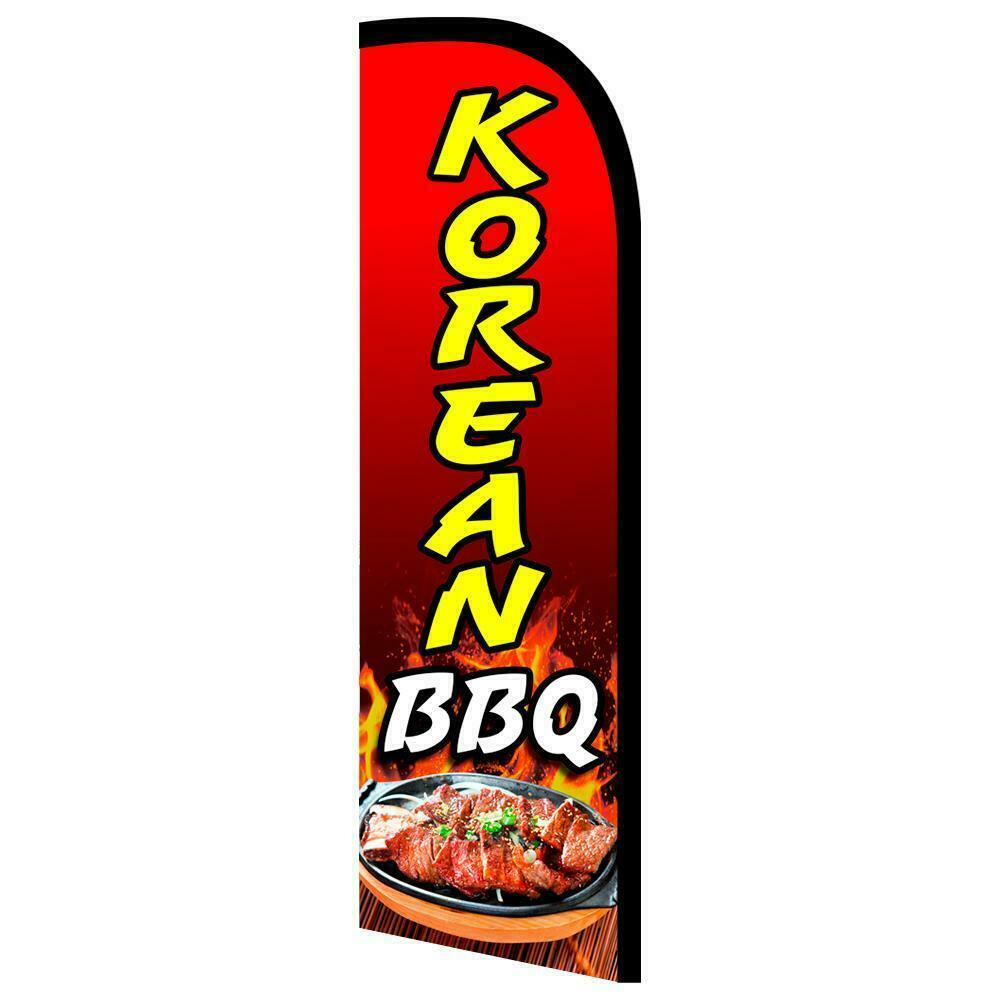 Korean BBQ Semi-Custom Feather Swooper Flag