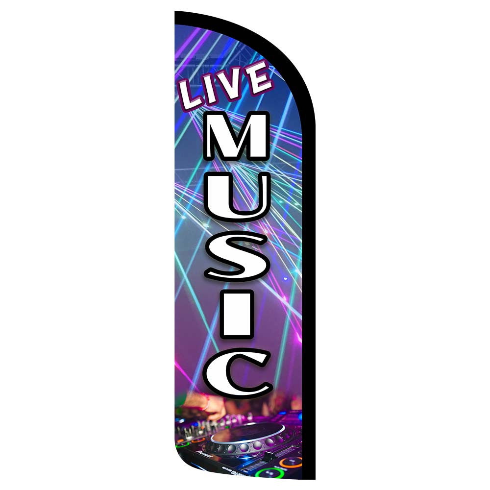 Live Music Semi-Custom Feather Swooper Flag