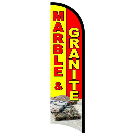 Marble Granite Semi-Custom Feather Swooper Flag