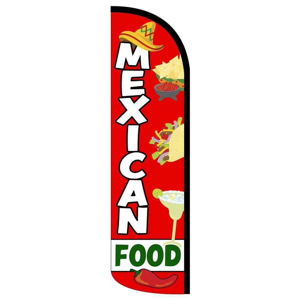 Mexican Food Semi-Custom Feather Swooper Flag