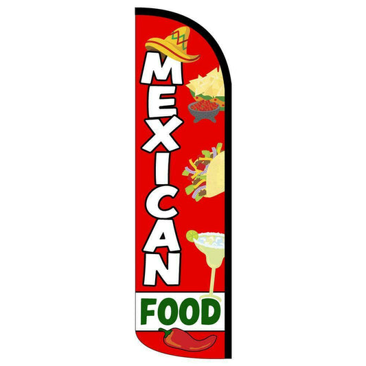 Mexican Food Semi-Custom Feather Swooper Flag