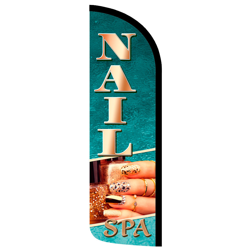 Nail Spa Semi-Custom Feather Swooper Flag