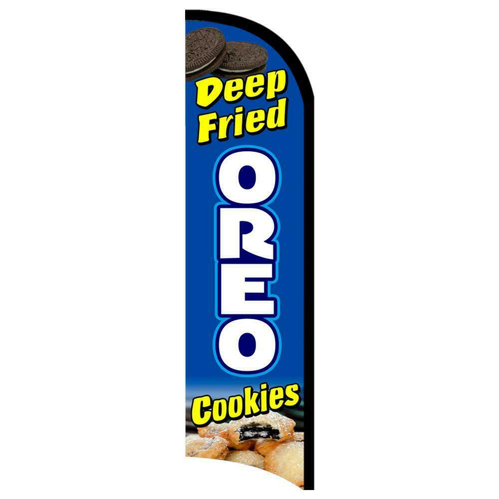 Deep Fried Oreo Cookies Semi-Custom Feather Swooper Flag