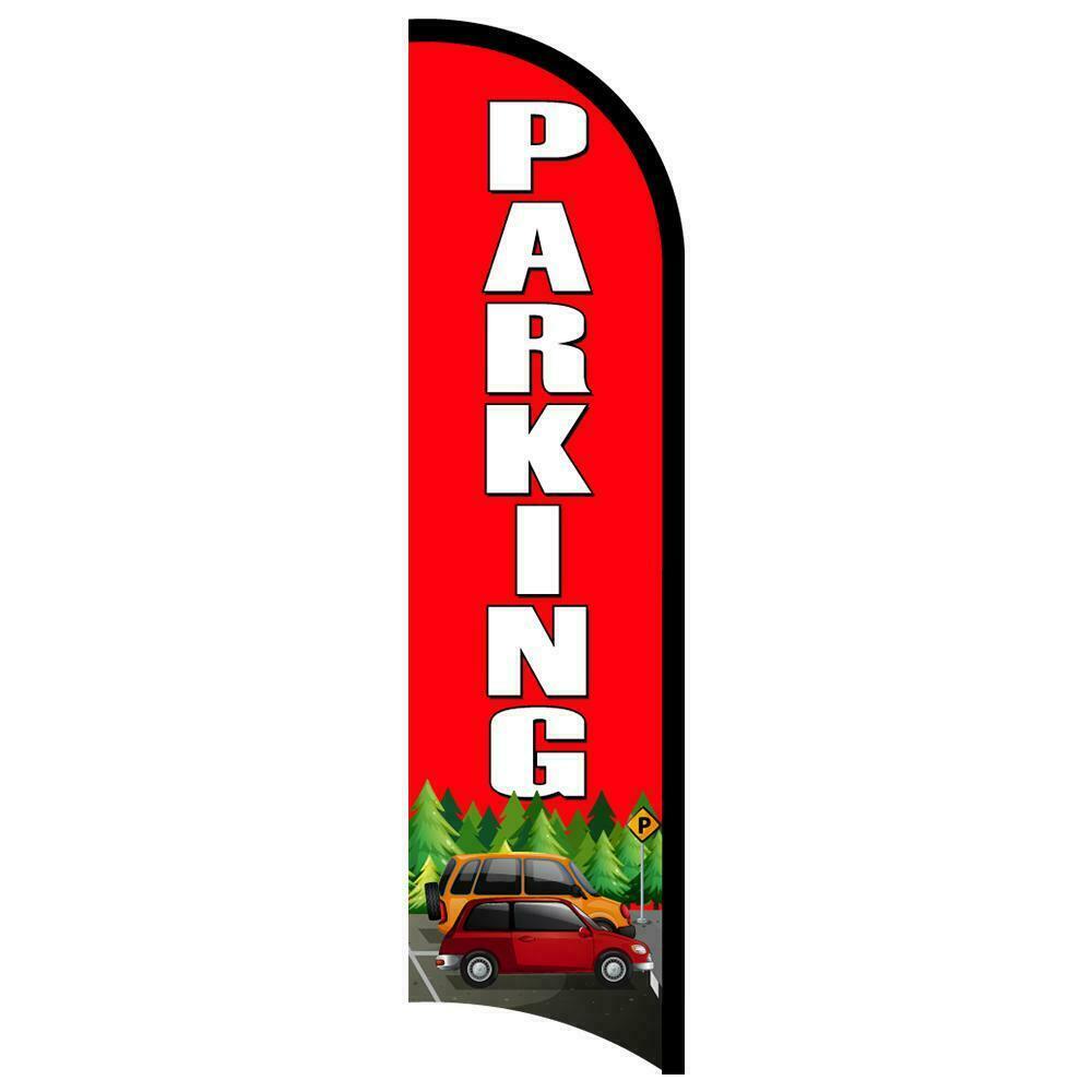 Parking Semi-Custom Feather Swooper Flag