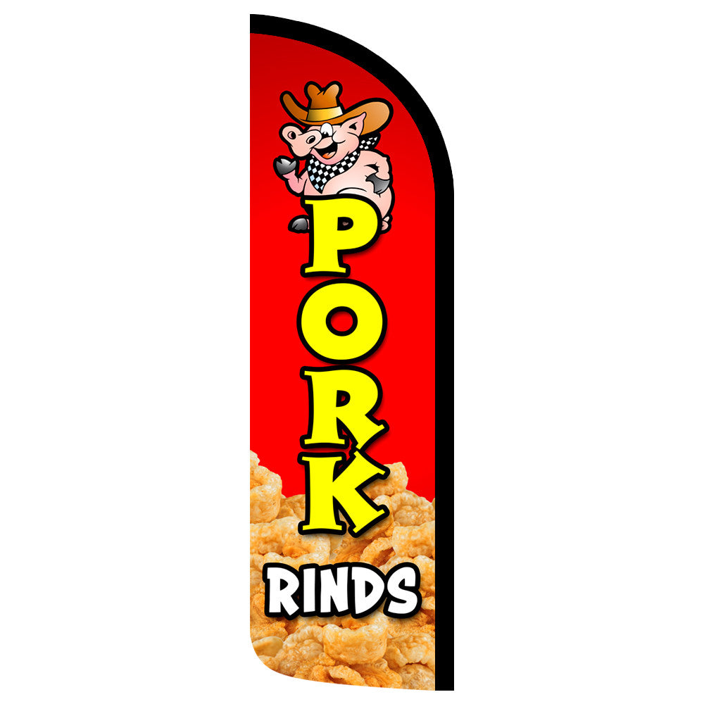 Pork Rinds Semi-Custom Feather Swooper Flag