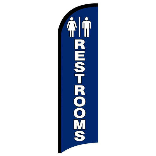 Restrooms Semi-Custom  Feather Swooper Flag